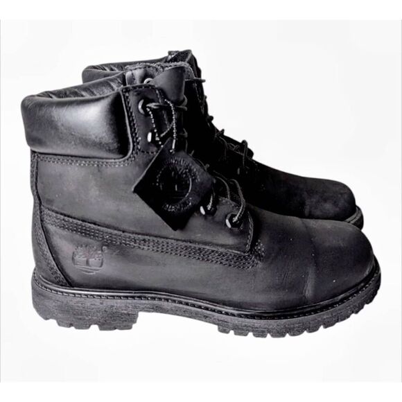 TIMBERLAND 6 Inch Waterproof Boot In Black Size 7.5M - Picture 3 of 9